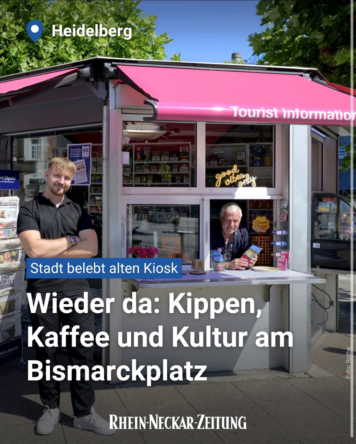 RNZ-Beitrag: Wieder da – Kippen, Kaffee und Kultur am Bismarckplatz